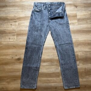 Vintage Diesel Kratt Jeans Men 32x34 Gray Relaxed Straight Charcoal Acid Wash